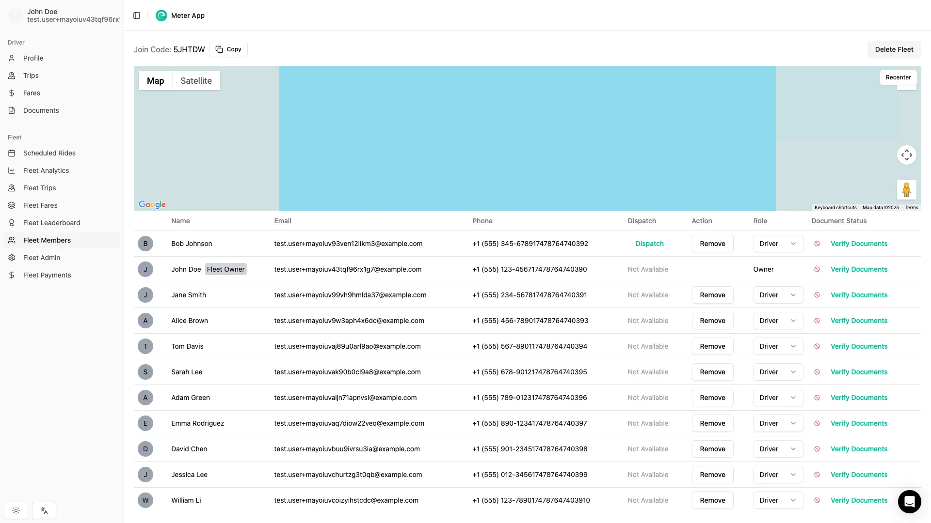 Fleet Management Screenshot